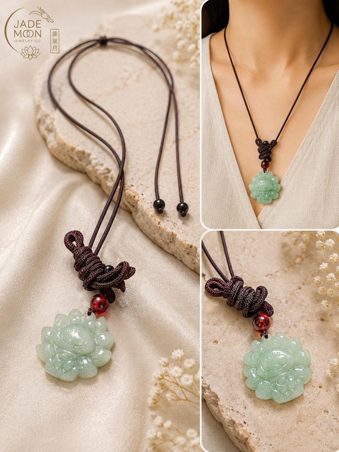 Jade Nine Tail Fox Necklace